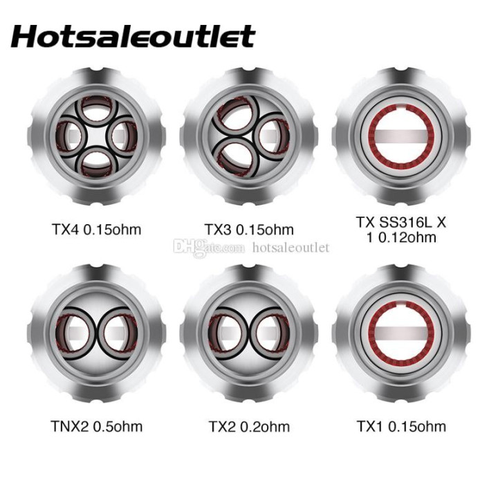 Twister 2, Fireluke 2 Mesh Tank TX2 Mesh 0.2ohm Coil 5/Pack