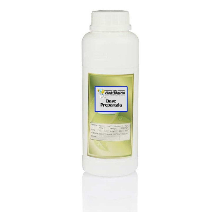 Base Preparada PG,VG, Nicotina (500ml)(1/2 litro)