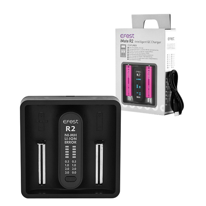 Cargador Inteligente Efest iMate R2